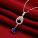 Wholesale Romantic Silver Water Drop Glass Necklace TGSPN102 1 small