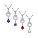 Wholesale Romantic Silver Water Drop Glass Necklace TGSPN102 3 small