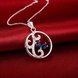 Wholesale Classic Silver Round CZ Necklace TGSPN106 3 small
