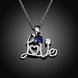 Wholesale Trendy Silver Geometric CZ Necklace TGSPN159 1 small