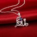 Wholesale Trendy Silver Geometric CZ Necklace TGSPN159 3 small