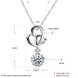Wholesale Trendy Silver White CZ Necklace TGSPN109 0 small
