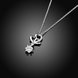 Wholesale Trendy Silver White CZ Necklace TGSPN109 1 small