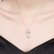 Wholesale Trendy Silver White CZ Necklace TGSPN109 4 small