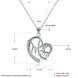 Wholesale Trendy Silver Heart White CZ Necklace TGSPN122 0 small
