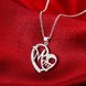 Wholesale Trendy Silver Heart White CZ Necklace TGSPN122 3 small