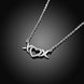 Wholesale Trendy Silver Heart White CZ Necklace TGSPN144 1 small