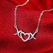 Wholesale Trendy Silver Heart White CZ Necklace TGSPN144 3 small