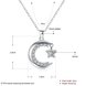 Wholesale Trendy Silver Moon White CZ Necklace TGSPN156 0 small