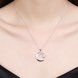 Wholesale Trendy Silver Moon White CZ Necklace TGSPN156 4 small