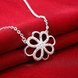 Wholesale Trendy Silver Geometric White CZ Necklace TGSPN188 2 small