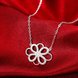 Wholesale Trendy Silver Geometric White CZ Necklace TGSPN188 3 small