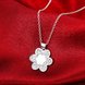 Wholesale Trendy Silver Geometric White CZ Necklace TGSPN200 3 small