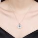 Wholesale Trendy Silver Geometric White CZ Necklace TGSPN200 4 small