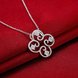 Wholesale Trendy Silver White CZ Necklace TGSPN227 2 small