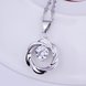 Wholesale Romantic Platinum Round CZ Pendants TGSPN608 0 small