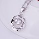 Wholesale Romantic Platinum Round CZ Pendants TGSPN608 1 small