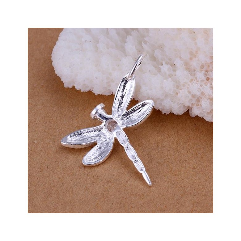 Wholesale Romantic Silver Insect CZ Pendants TGSPP006 0