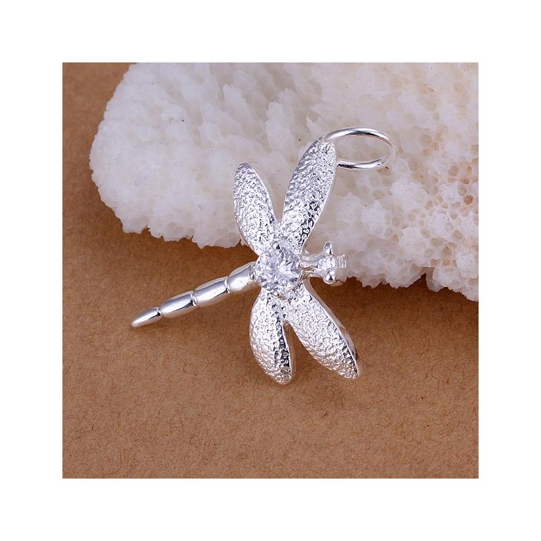 Wholesale Romantic Silver Insect CZ Pendants TGSPP006 1