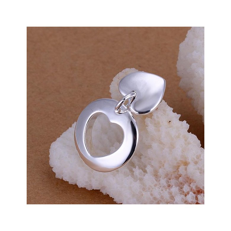 Wholesale Trendy Silver Heart Pendants TGSPP008 1