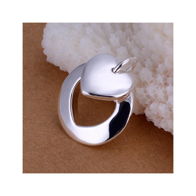 Wholesale Trendy Silver Heart Pendants TGSPP008 2