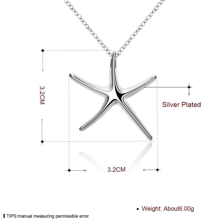 Wholesale Romantic Silver Star Pendants TGSPP016 0