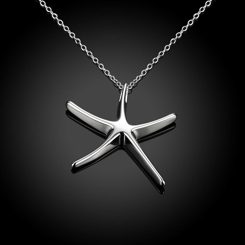 Wholesale Romantic Silver Star Pendants TGSPP016 1