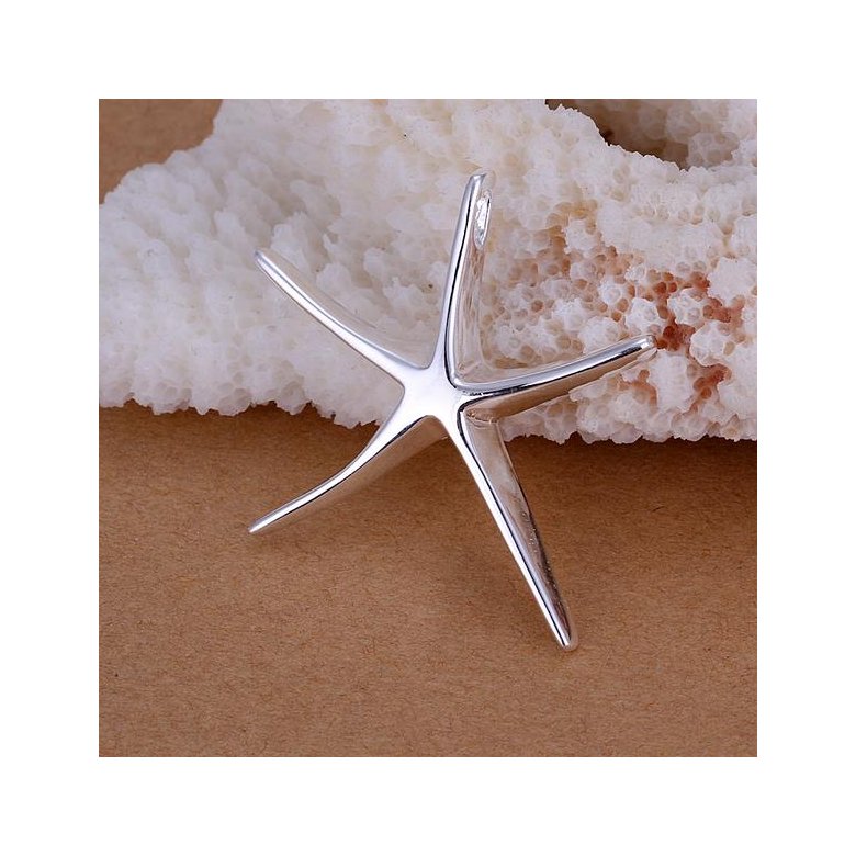 Wholesale Romantic Silver Star Pendants TGSPP016 2