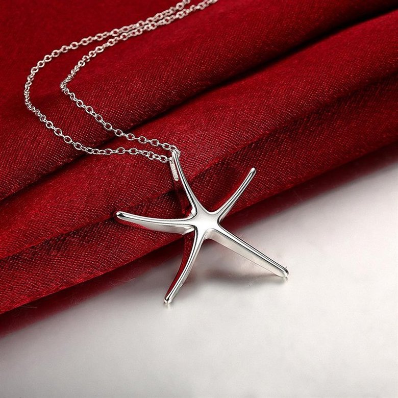 Wholesale Romantic Silver Star Pendants TGSPP016 3