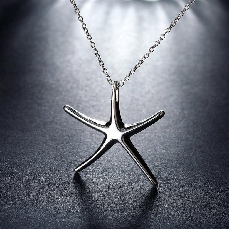 Wholesale Romantic Silver Star Pendants TGSPP016 4