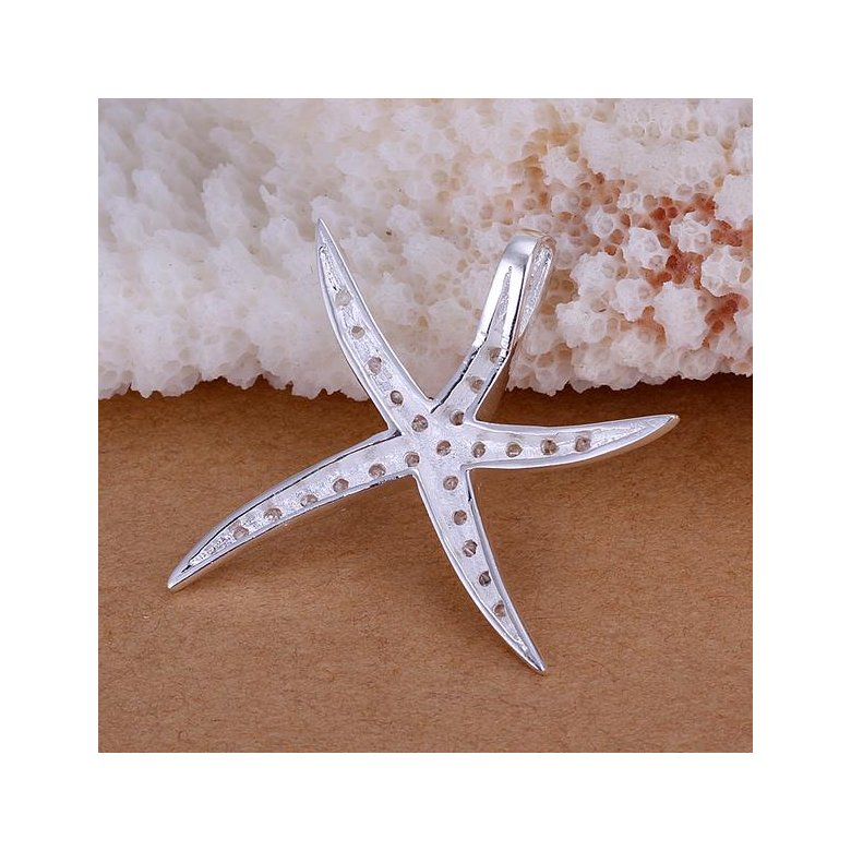 Wholesale Romantic Silver Star CZ Pendants TGSPP017 0