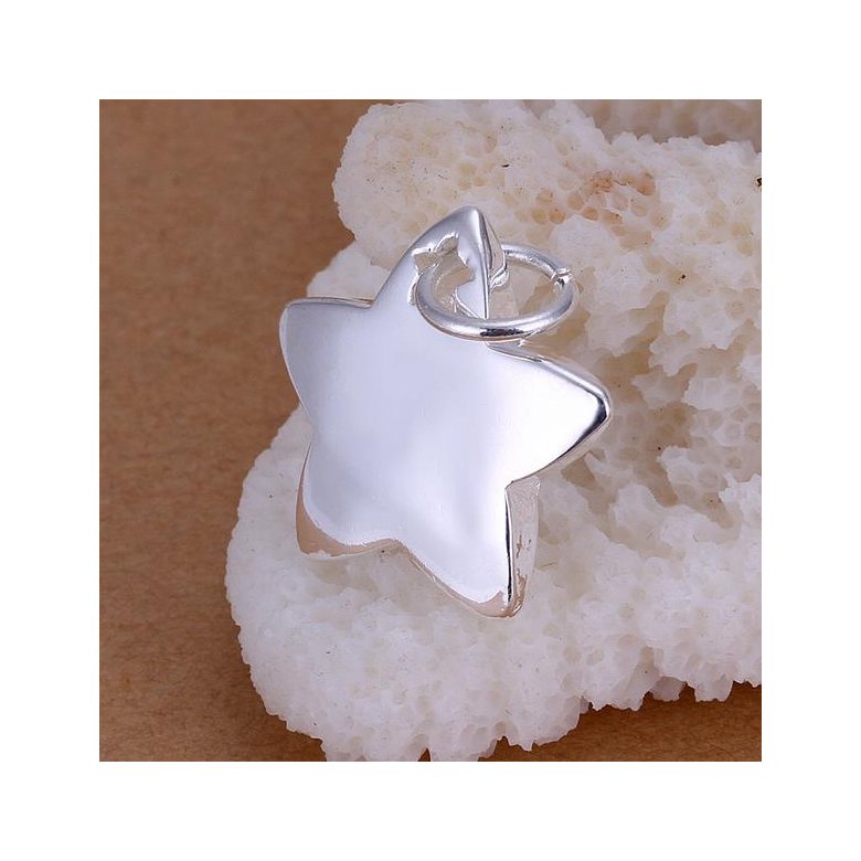 Wholesale Romantic Silver Star Pendants TGSPP018 1