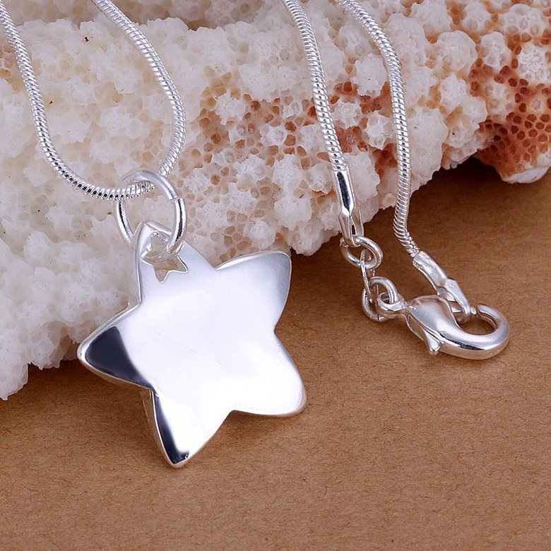 Wholesale Romantic Silver Star Pendants TGSPP018 3