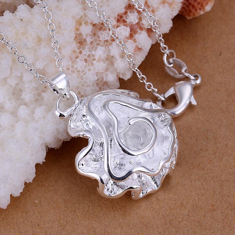 Wholesale Romantic Silver Plant Pendants TGSPP026 3