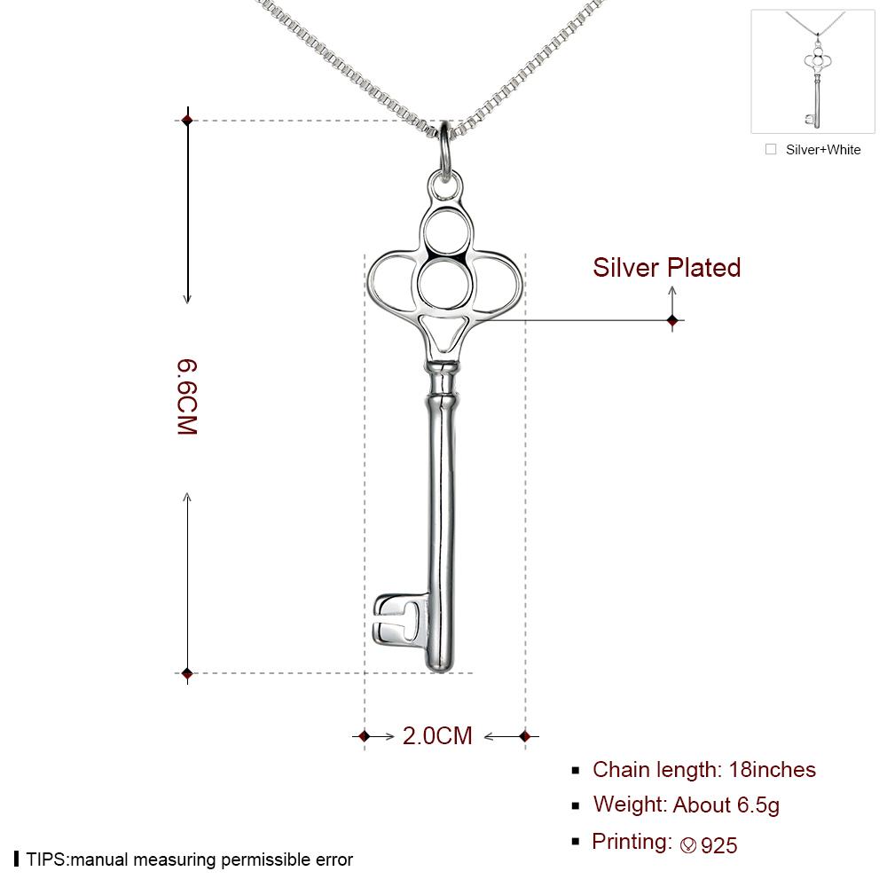 Wholesale Romantic Silver Key Pendants TGSPP038 0