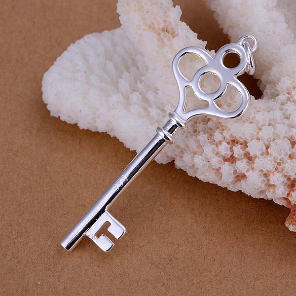 Wholesale Romantic Silver Key Pendants TGSPP038 2