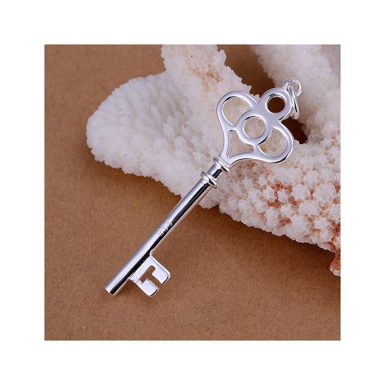 Wholesale Romantic Silver Key Pendants TGSPP038 2