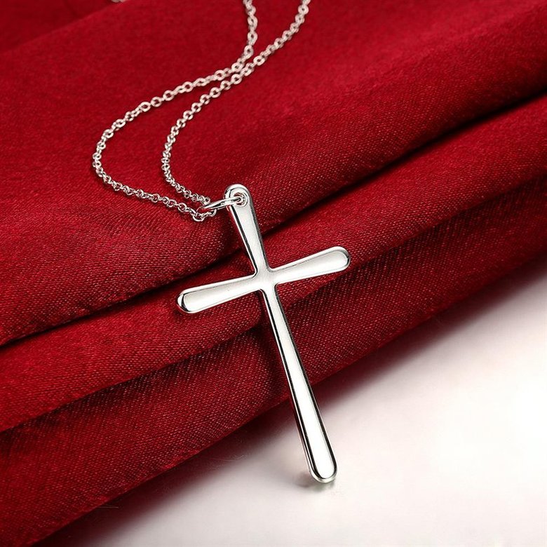 Wholesale Romantic Silver Cross Pendants TGSPP039 1