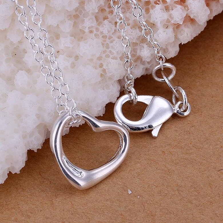 Wholesale Trendy Silver Heart Pendants TGSPP041 1