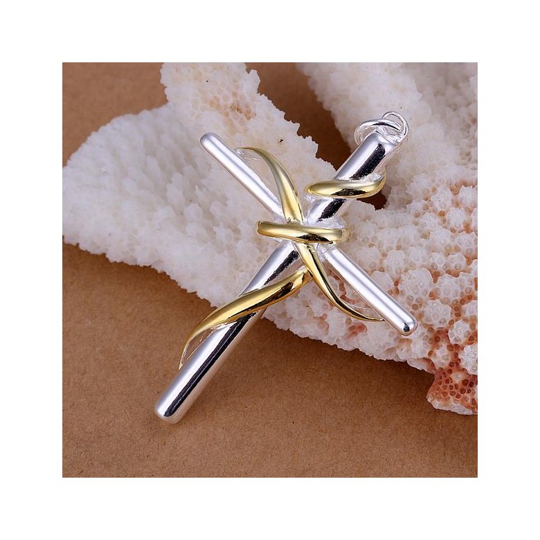 Wholesale Romantic Silver Cross Pendants TGSPP047 3