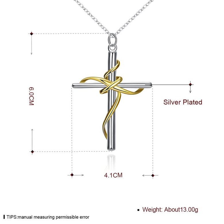 Wholesale Romantic Silver Cross Pendants TGSPP047 4