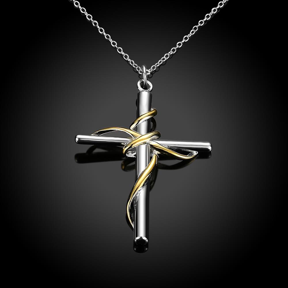 Wholesale Romantic Silver Cross Pendants TGSPP047 5