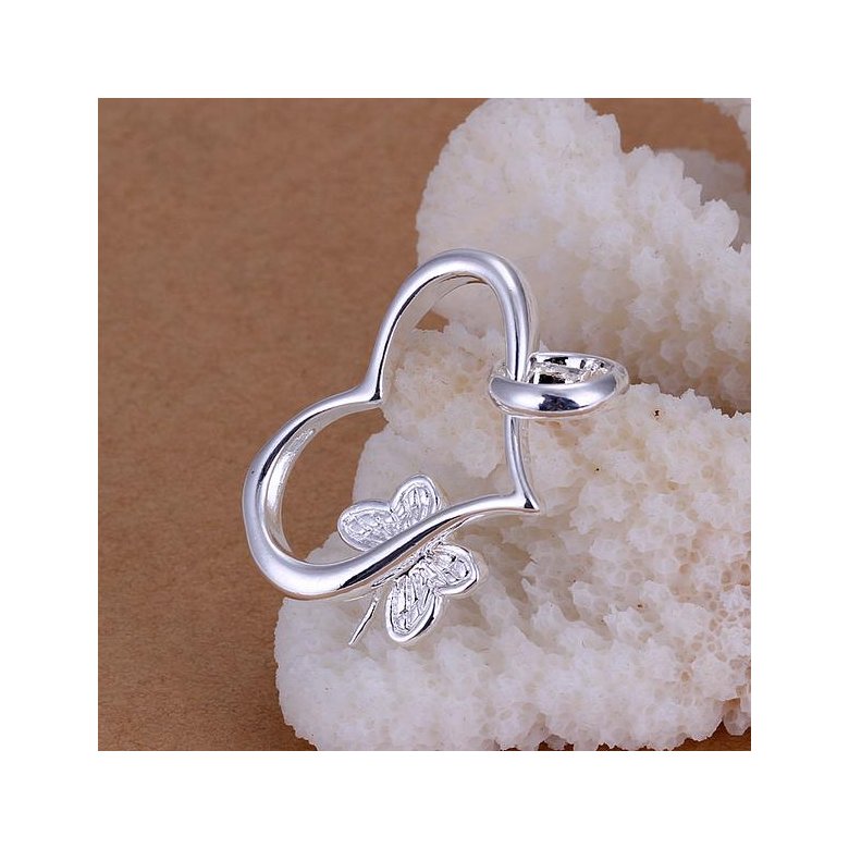 Wholesale Romantic Silver Heart Pendants TGSPP049 0