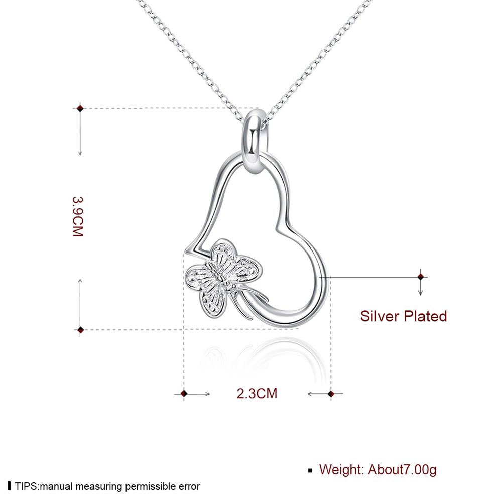 Wholesale Romantic Silver Heart Pendants TGSPP049 1