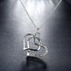 Wholesale Romantic Silver Heart CZ Pendants TGSPP050 0 small