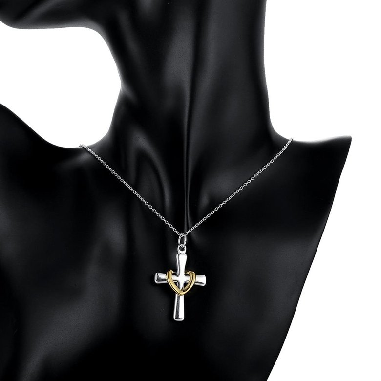 Wholesale Romantic Silver Cross Pendants TGSPP052 0