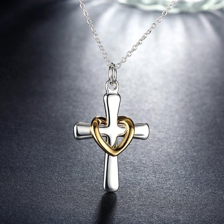 Wholesale Romantic Silver Cross Pendants TGSPP052 4