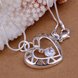 Wholesale Romantic Silver Heart CZ Pendants TGSPP060 2 small