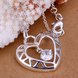 Wholesale Romantic Silver Heart CZ Pendants TGSPP060 4 small