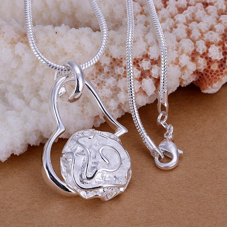 Wholesale Romantic Silver Plant Pendants TGSPP061 2